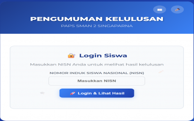 Pengumuman PAPS Tahun Ajaran 2025/2026